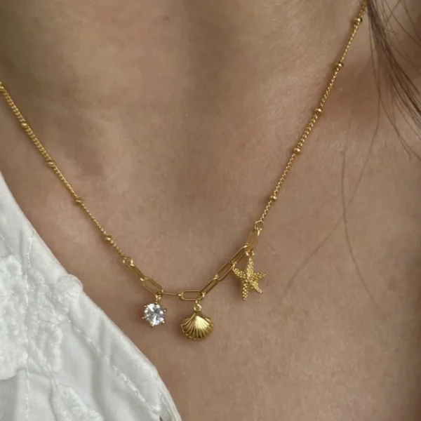 Classic Style Shell Pendant Necklace – 3