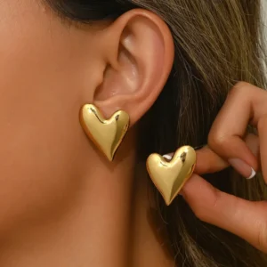 Heart Shape Ear Studs - Image 5