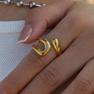 IG Style Simple Style Irregular open ring - Image 1
